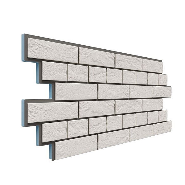 Фасадная термопанель Доломит Венецианский кирпич 20 мм Белый купить в Ирбите