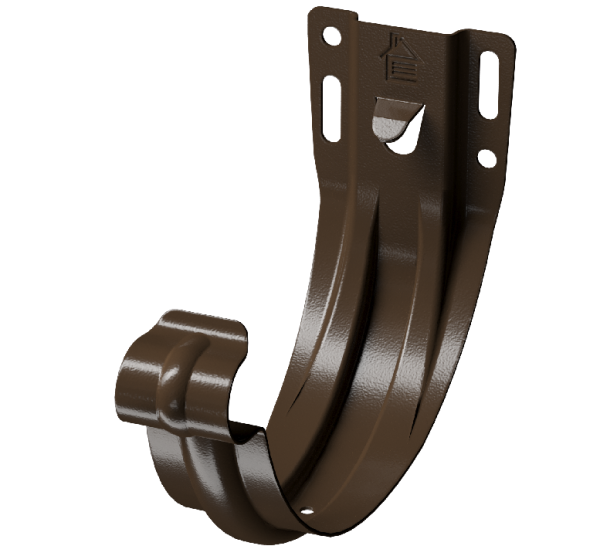Карнизный кронштейн (штампованный) D125 Döcke STAL PREMIUM Каштан, (RAL 8017) купить в Ирбите