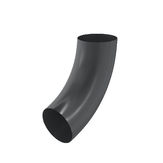 Водосток Aquasistem, система 125x90 - Колено трубы RAL 7024 Тёмно-серый купить в Ирбите