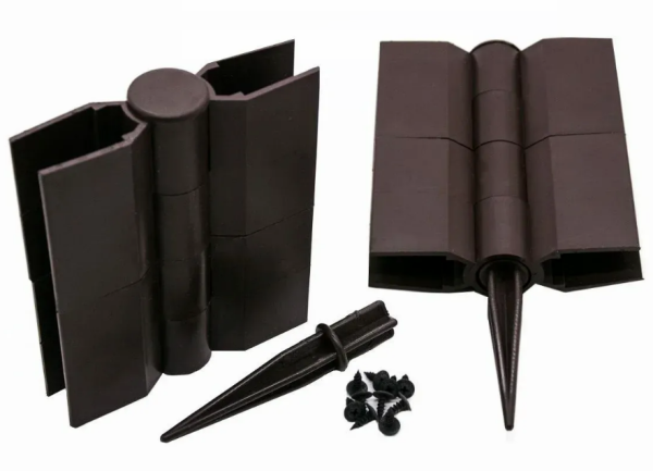 Угловой (стыковочный) шарнир для грядкок ДПК 150мм коричневый купить в Ирбите