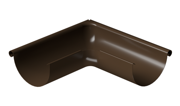 Угол внешний 90° D125 Döcke STAL PREMIUM Каштан, (RAL 8017) купить в Ирбите