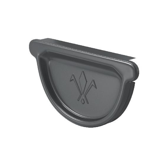 Водосток Aquasistem, система 125x90 -  Заглушка универсальная с резиновым уплотнителем RAL 7024 Тёмно-серый купить в Ирбите