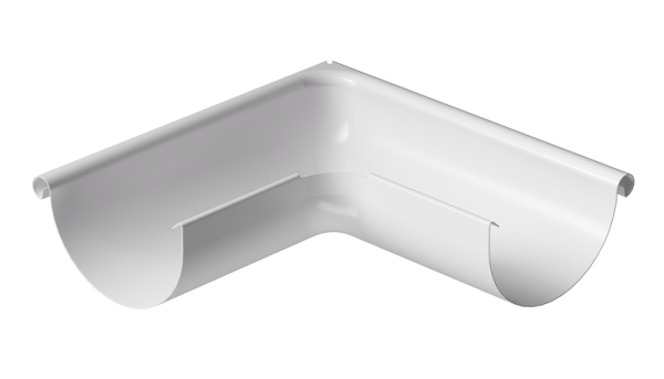 Угол внешний 90° D125 Döcke STAL PREMIUM Пломбир, (RAL 9010) купить в Ирбите