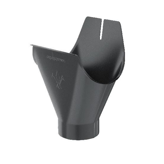 Водосток Aquasistem, система 125x90 - Воронка желоба RAL 7024 Тёмно-серый купить в Ирбите