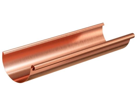 Водосток Aquasistem, система 125x90 - Желоб водосточный медный 3 метра купить в Ирбите