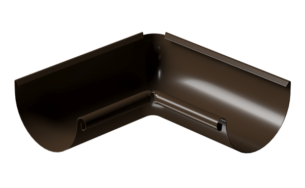 Угол внутренний 90° D125 Döcke STAL PREMIUM Каштан, (RAL 8017) купить в Ирбите