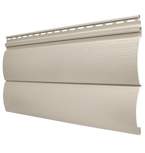 Виниловый сайдинг Tecos - Оцилиндрованный брус двойной (под бревно), Бежевый купить в Ирбите