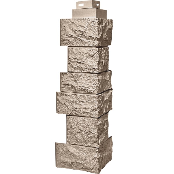 Угол наружный FineBer “Дикий камень” Песочный купить в Ирбите