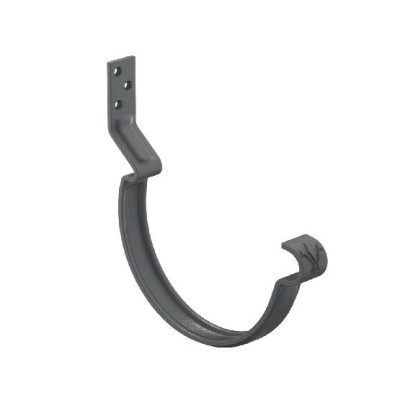 Водосток Aquasistem, система 125x90 - Крюк крепления желоба короткий RAL 7024 Тёмно-серый