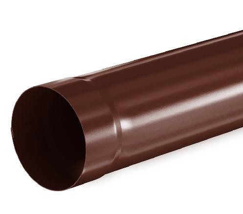 Водосток Aquasistem, система 150/100 - Труба водосточная 1.00м RAL 8017 Коричневый купить в Ирбите