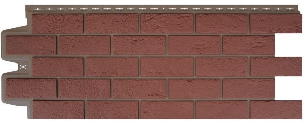 Фасадная панель Grand Line Состаренный кирпич Элит корица (махагон), ШОВ темно-бежевый купить в Ирбите