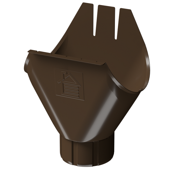 Воронка желоба D125 Döcke STAL PREMIUM Каштан, (RAL 8017) купить в Ирбите