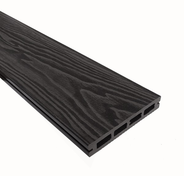 Террасная доска из ДПК Terrapol Смарт 3D Пустотелая с пазом Черное дерево купить в Ирбите