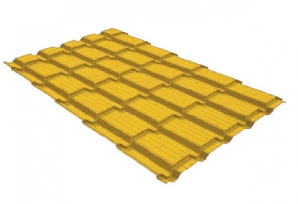 Металлочерепица GL квадро профи 0,45 PE RAL 1018 купить в Ирбите