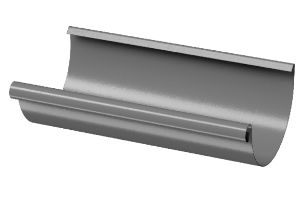 Желоб полукруглый D125 3 м Döcke STAL PREMIUM Графит, (RAL 7024) купить в Ирбите