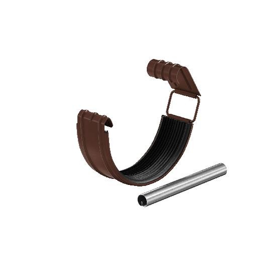 Водосток Aquasistem, система 150/100 - Соединитель желоба с резиновым уплотнителем RAL 8017 Коричневый купить в Ирбите