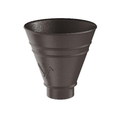 Водосток Aquasistem, Система 150/100 - Воронка водосборная круглая RR 32 Тёмно-коричневый matt