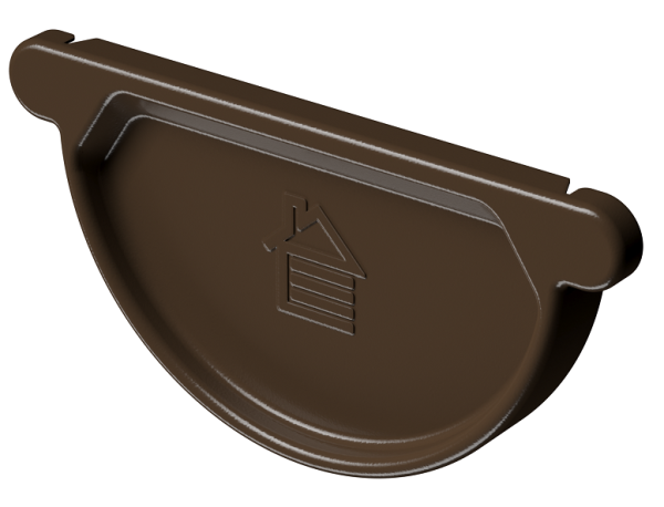 Заглушка желоба D125 Döcke STAL PREMIUM Каштан, (RAL 8017) купить в Ирбите