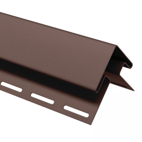 Угол внешний (наружный) для сайдинга, коричневый купить в Ирбите