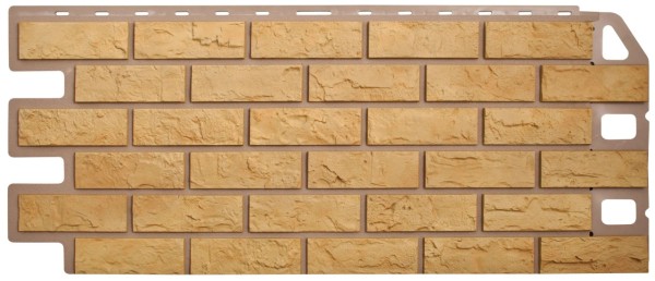 Фасадная панель Цокольный сайдинг Альта-профиль - коллекция "кирпич", кирпич желтый купить в Ирбите