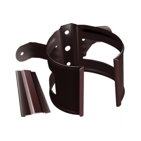 Водосток Grand Line 150x100 – Хомут трубы (на дерево) RAL 8017 купить в Ирбите