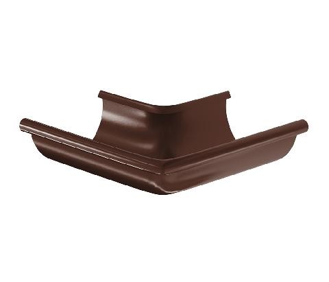 Водосток Aquasistem, система 150/100 - Угол желоба, наружный 90° RAL 8017 Коричневый купить в Ирбите