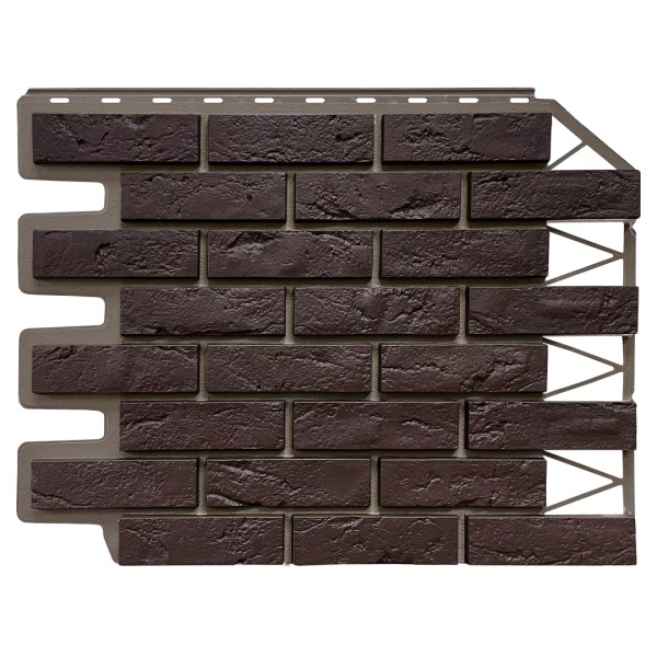 Фасадная панель FineBer, Кирпич Баварский, Темно коричневый купить в Ирбите