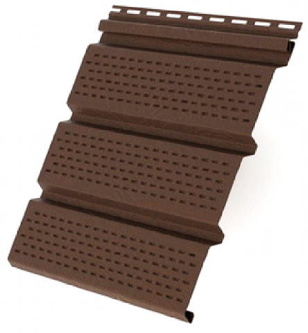 Софит полностью перфорированный, коричневый купить в Ирбите