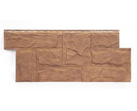 Фасадная панель T-Сайдинг-Гранит Леон ЭКО-2 Орех купить в Ирбите