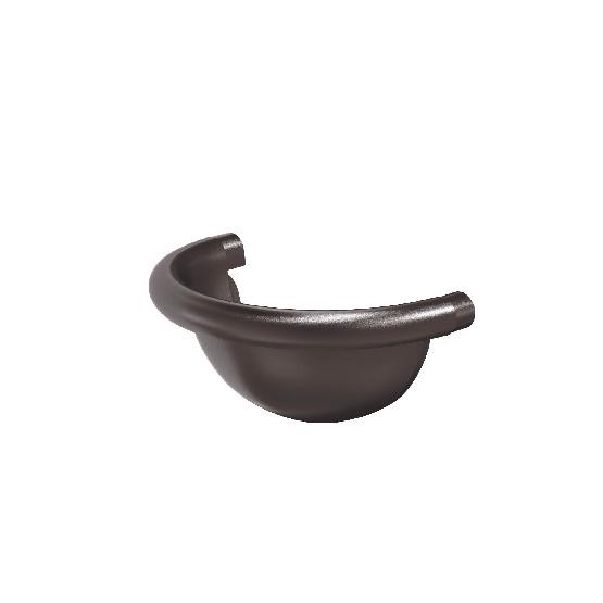 Водосток Aquasistem, Система 150/100 - Заглушка универсальная полукруглая RR 32 Тёмно-коричневый matt купить в Ирбите