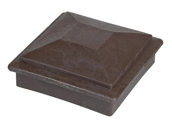 Крышка верхняя фигурная ПВХ для столба Deckart 100х100 Венге купить в Ирбите