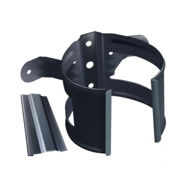 Водосток Grand Line 125x90 – Хомут трубы (на дерево) RAL 7024 купить в Ирбите