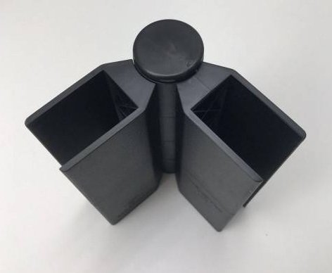 Угловой элемент поворотный, пластиковый от 60° до 300° для доски 150х25 мм из ДПК чёрный Holzhof купить в Ирбите