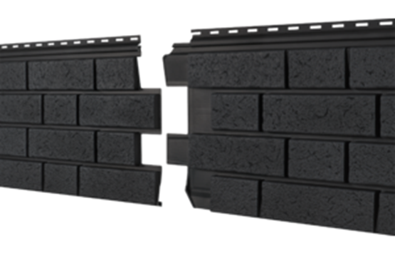 Фасадная панель Ю-пласт Стоун Хаус S-Lock Клинкер Нордик Графитовый купить в Ирбите