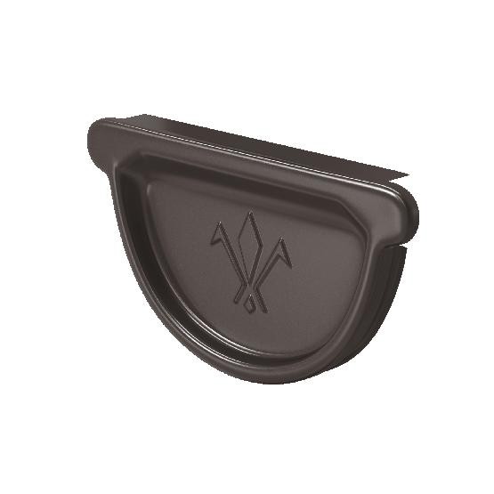 Водосток Aquasistem, система 125x90 -  Заглушка универсальная с резиновым уплотнителем RR 32 Тёмно Коричневый купить в Ирбите