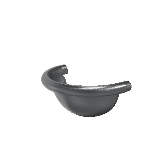 Водосток Aquasistem, Система 125/90 - Заглушка желоба универсальная полукруглая RR 23 Маренго matt купить в Ирбите