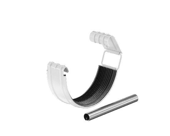 Водосток Aquasistem, система 150x100 - Соединитель желоба с резиновым уплотнителем RR 20 Мраморно-белый купить в Ирбите