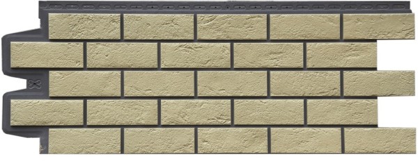 Фасадная панель Grand Line Состаренный кирпич Элит ваниль, ШОВ темно-бежевый купить в Ирбите