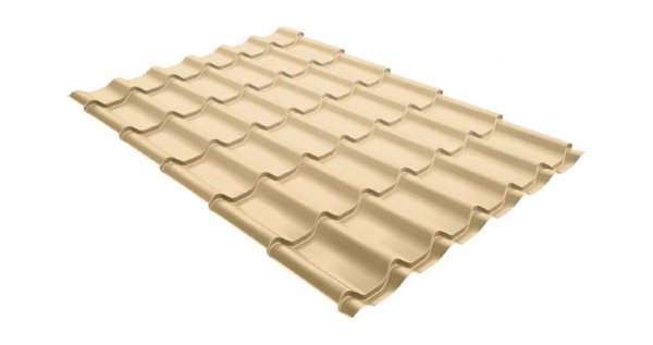 Металлочерепица классик 0,45 PE RAL 1014 слоновая кость купить в Ирбите