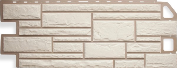 Цокольный сайдинг альта-профиль - коллекция "камень", белый купить в Ирбите