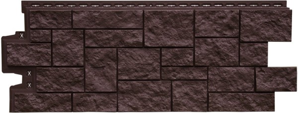 Фасадная панель Grand Line Дикий камень Стандарт Шоколадный (коричневый) купить в Ирбите