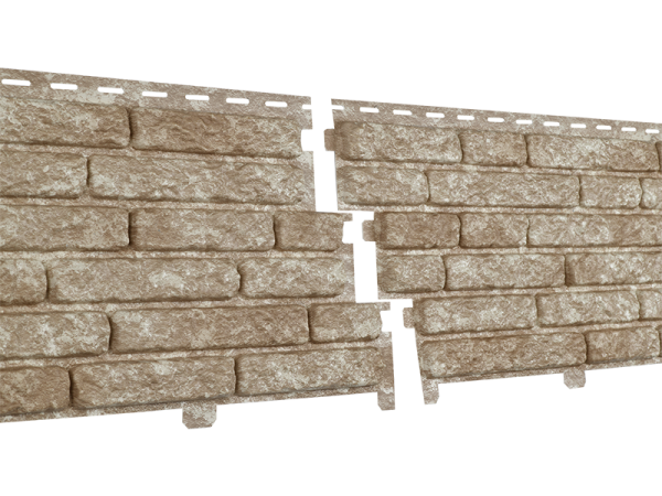 Фасадная панель Ю-пласт Стоун Хаус Кварцит Светло-бежевый купить в Ирбите