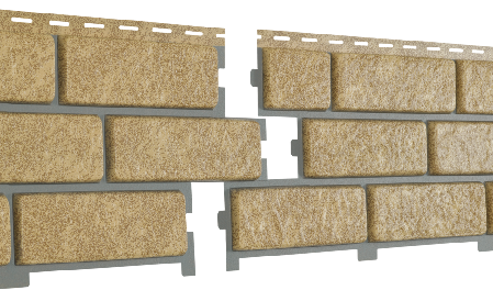 Фасадная панель Ю-Пласт Стоун Хаус Кирпич с декорированным швом Песочный купить в Ирбите