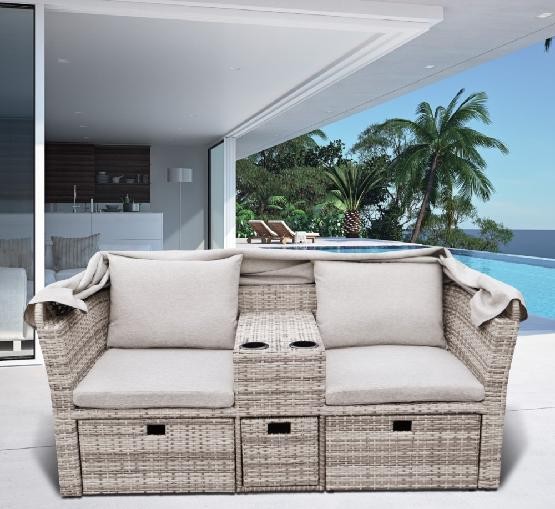 Комплект мебели AFINA плетеной из иск. ротанга AFM-330G Grey купить в Ирбите