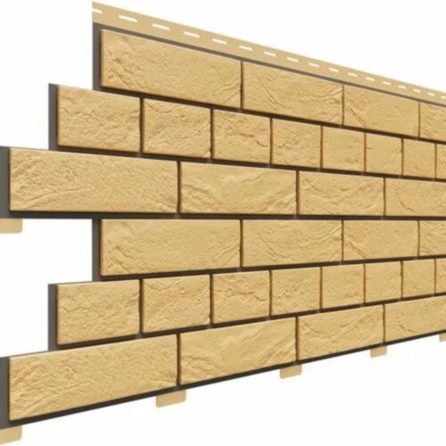 Фасадная панель Доломит Кирпич Славянка Желтый купить в Ирбите