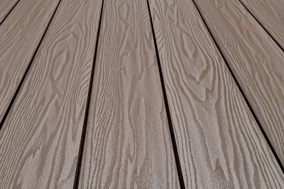 Террасная доска из ДПК Terrapol Смарт 3D Полнотелая с пазом Тик Киото