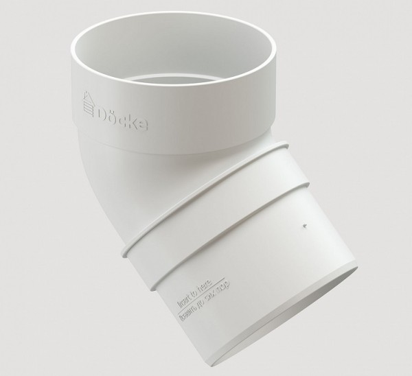 Колено 45˚ПВХ Docke STANDART пломбир купить в Ирбите