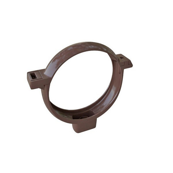 Водосток Альта-Профиль ПВХ – Хомут трубы (коричневый) купить в Ирбите