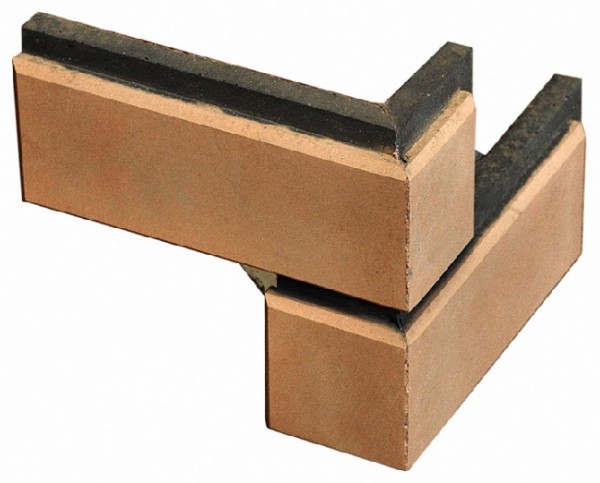 Угловой элемент Кирисс Фасад Гладкий кирпич с фаской купить в Ирбите