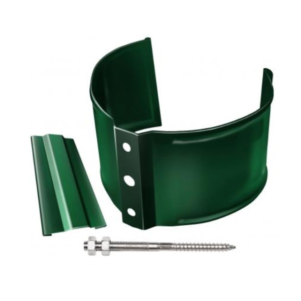 Водосток Grand Line 125x90 – Хомут трубы (на кирпич) RAL 6005 купить в Ирбите